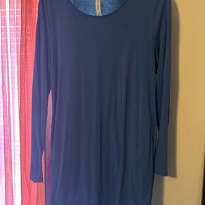 Blue Long Sleeve Dress-cute with leggings and or boots